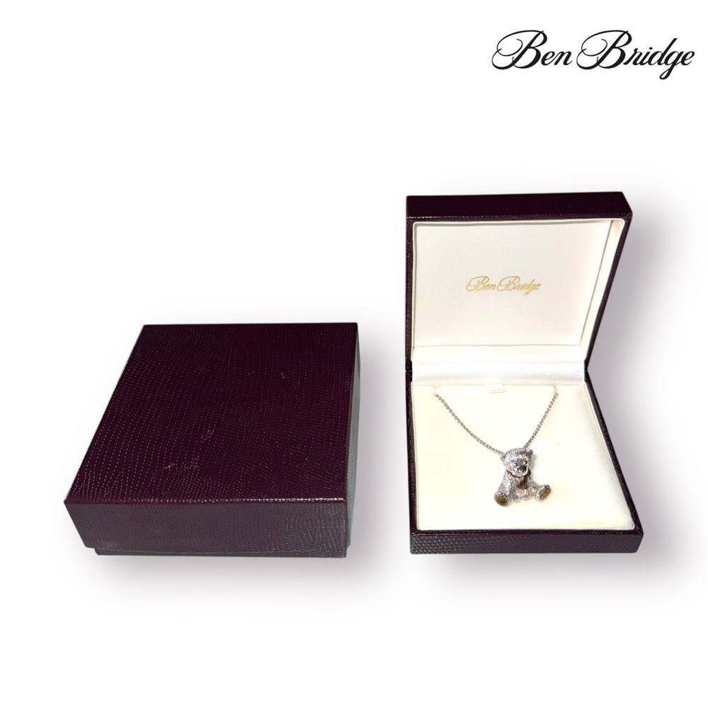 ποΈSALEποΈ Ben Bridge Silver 925 Teddy Bear Pendant Necklace - Picture 5 of 15